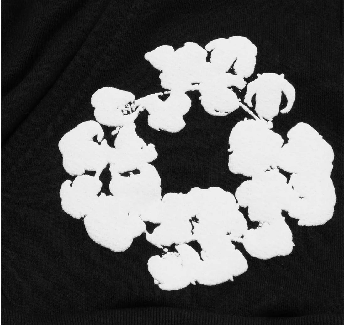 Denim Tears Cotton Wreath Hoodie Black