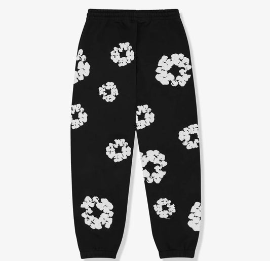 Denim Tears Cotton Wreath Sweatpants Black