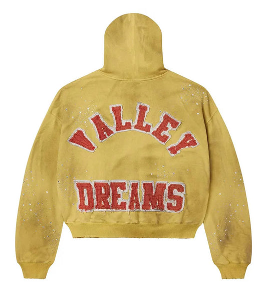 Vale Forever Sun Clustered Zip Up Hoodie Yellow