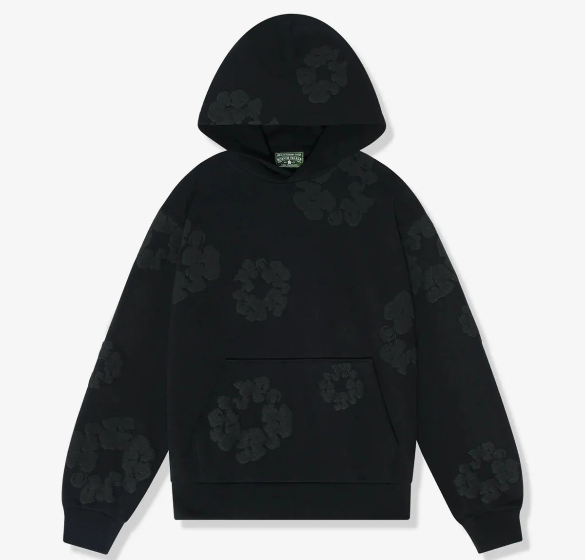 Denim Tears Cotton Wreath Hoodie Black Monochrome