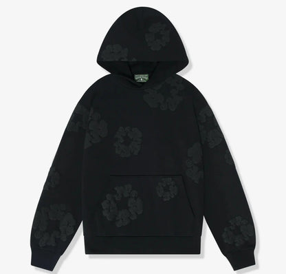 Denim Tears Cotton Wreath Hoodie Black Monochrome