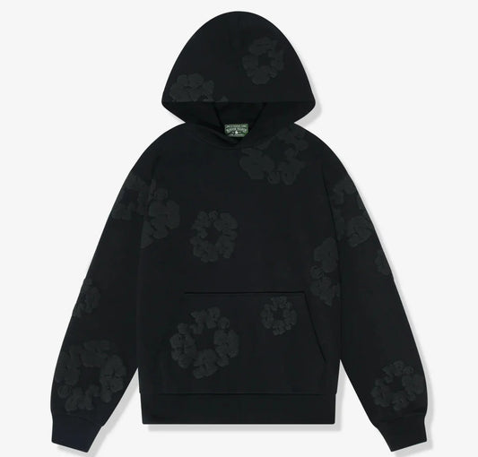Denim Tears Cotton Wreath Hoodie Black Monochrome