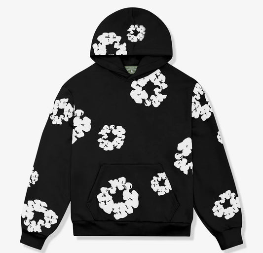 Denim Tears Cotton Wreath Hoodie Black