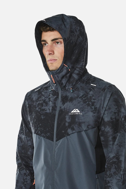 TRAILBERG TIE DYE IRON GREY SET - WINDBREAKER & SHORT