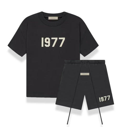 FOG Essentials 1977 Black T-shirt + Shorts Set
