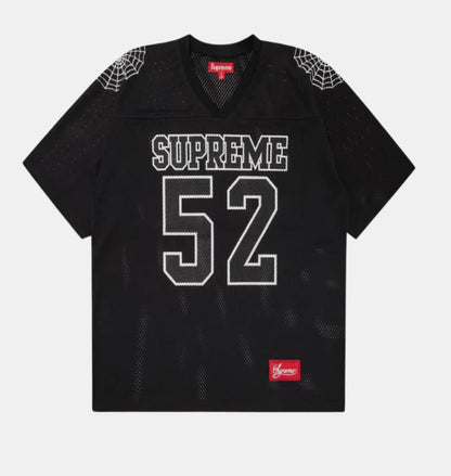 Supreme Spiderweb Football Jersey Black