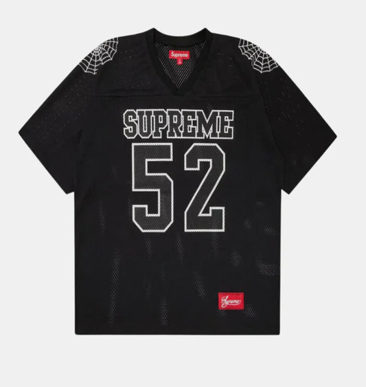 Supreme Spiderweb Football Jersey Black