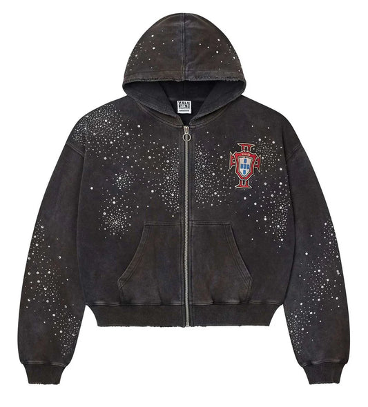 Vale Forever Pluto Cluster Zip Up Hoodie Black
